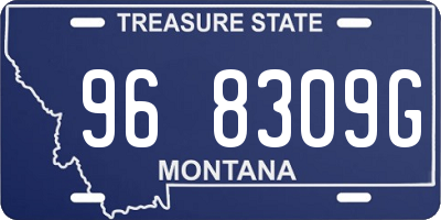 MT license plate 968309G