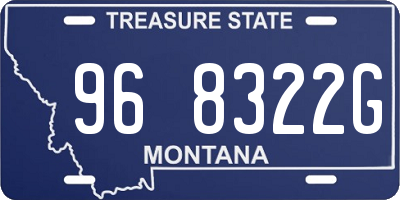 MT license plate 968322G