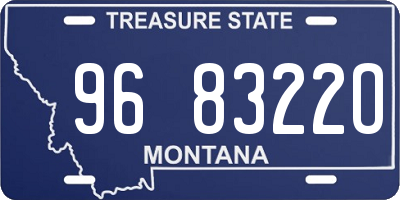 MT license plate 968322O