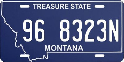 MT license plate 968323N