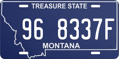 MT license plate 968337F