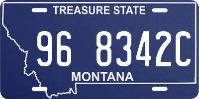 MT license plate 968342C