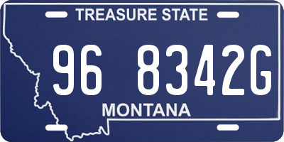MT license plate 968342G