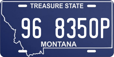 MT license plate 968350P