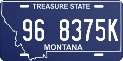 MT license plate 968375K