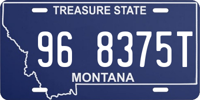MT license plate 968375T