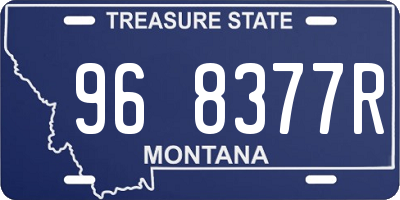 MT license plate 968377R