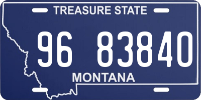 MT license plate 968384O