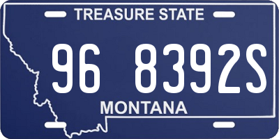 MT license plate 968392S