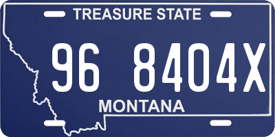 MT license plate 968404X