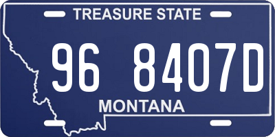 MT license plate 968407D
