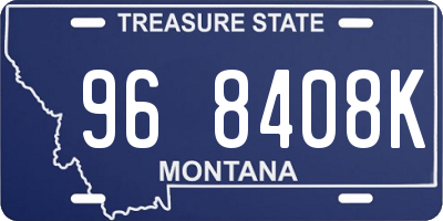 MT license plate 968408K