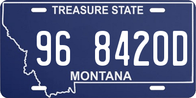 MT license plate 968420D