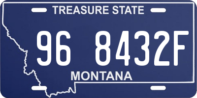 MT license plate 968432F