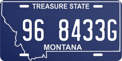 MT license plate 968433G