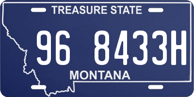 MT license plate 968433H