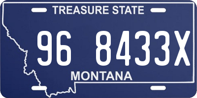 MT license plate 968433X