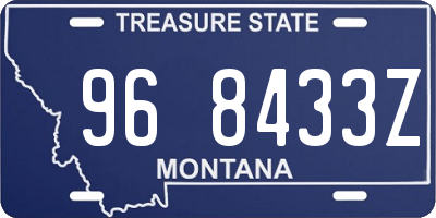 MT license plate 968433Z
