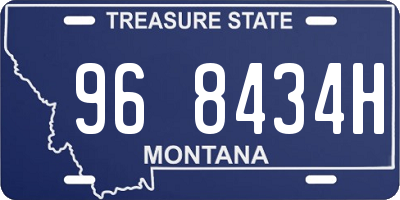 MT license plate 968434H