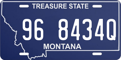 MT license plate 968434Q