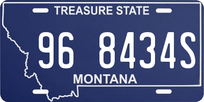 MT license plate 968434S