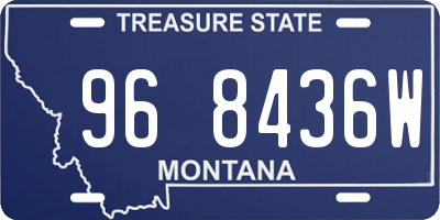 MT license plate 968436W