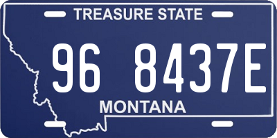 MT license plate 968437E
