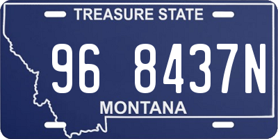 MT license plate 968437N