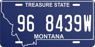 MT license plate 968439W