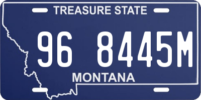 MT license plate 968445M