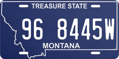 MT license plate 968445W
