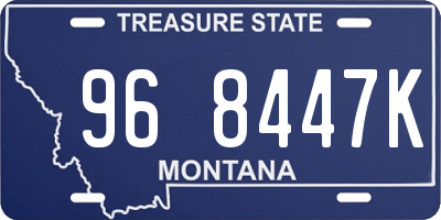 MT license plate 968447K