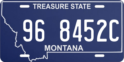 MT license plate 968452C