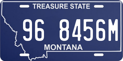 MT license plate 968456M