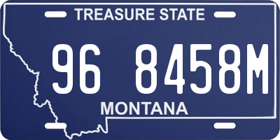 MT license plate 968458M