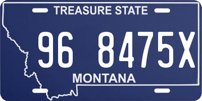MT license plate 968475X