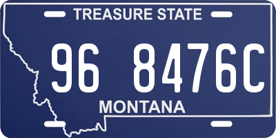 MT license plate 968476C