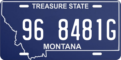 MT license plate 968481G