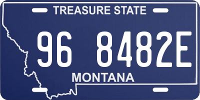 MT license plate 968482E