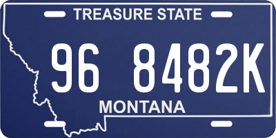 MT license plate 968482K