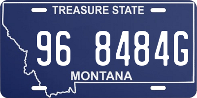 MT license plate 968484G