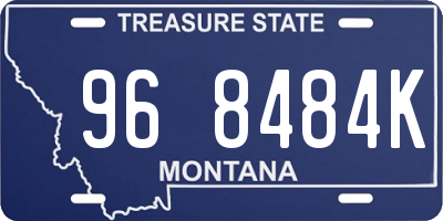 MT license plate 968484K