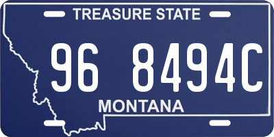MT license plate 968494C