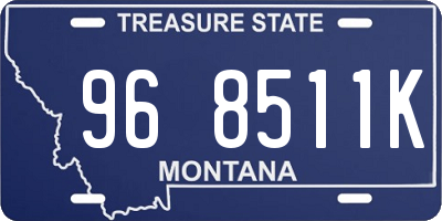 MT license plate 968511K