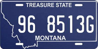 MT license plate 968513G