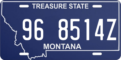 MT license plate 968514Z