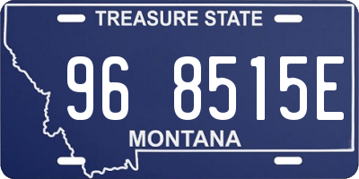 MT license plate 968515E