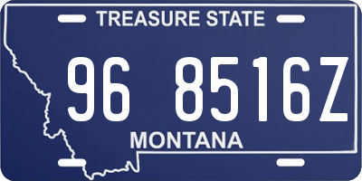 MT license plate 968516Z