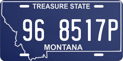 MT license plate 968517P