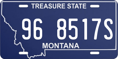 MT license plate 968517S